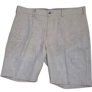 Hart Schaffner Marx Shorts Luxury 100% Cotton Grey sz 36 Inseam 8" Length